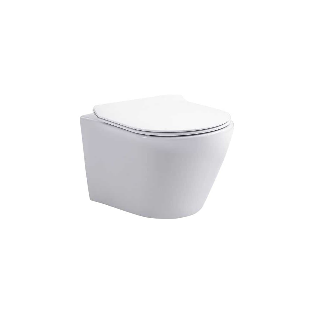 Подвесной унитаз с сидением Aquanet ATAGO W Short Tornado Soft Close-SLIMSEAT 00332173