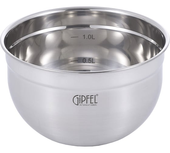 Изображение товара Миска GIPFEL HORIZONTE 16x10 см, 1,5л нержавеющая сталь 18/0 толщина: 0,6 мм 5347