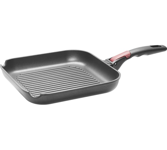 Изображение товара Сковорода-гриль NADOBA VILMA с антипригарным покрытием и съёмной ручкой, 26х26 см, 728220
