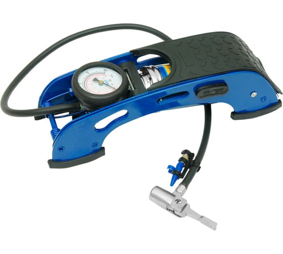 Изображение товара Ножной насос KRAFT с манометром, 1 цилиндр KT 810001
