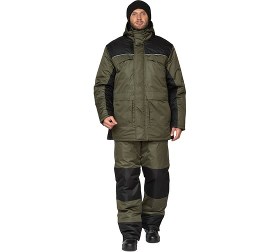 Изображение товара Костюм мужской Прабо утепленный " Универсал-Т" хаки/черный р-р 52-54/182-188 32639