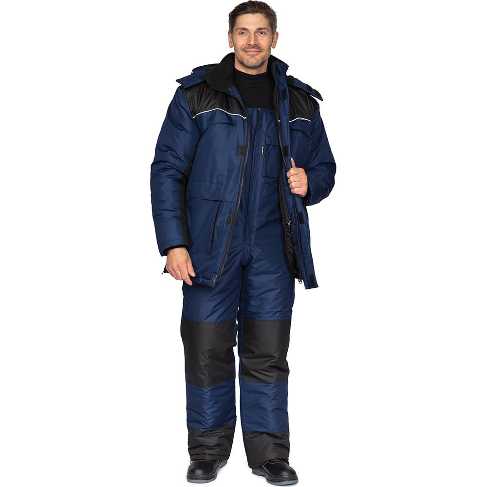 Изображение товара Мужской утепленный костюм Прабо Универсал-Т синий/черный вес 2.5 кг