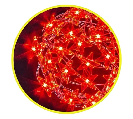 Изображение товара Гирлянда Navigator NGF-DM003-20R-2AA-красные звёздочки 14051