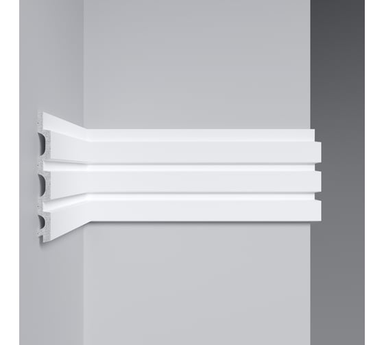 Изображение товара Панель стеновая Decomaster 2900x12x122 мм, D316 Под покраску D316 ДМ