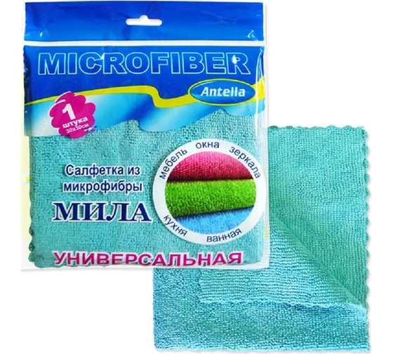 Изображение товара Салфетка из микрофибры универсальная ANTELLA 30x30см МИЛА 70721