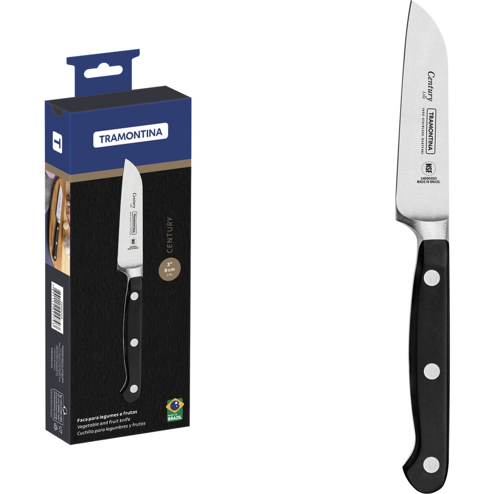 Изображение товара Нож Tramontina Century для очистки овощей, 7.5 см 24000/103-TR