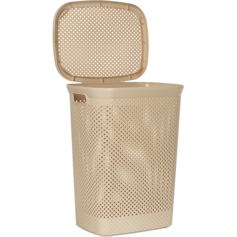 Изображение товара Корзина для белья DIAMOND латте 38л HOBBY LIFE HL081039L