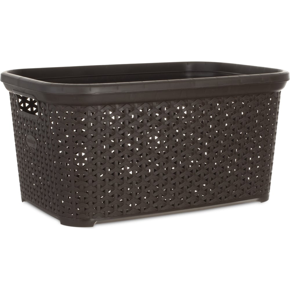 Изображение товара Корзина для белья RATTAN 35л коричневая HOBBY LIFE HL081093DB
