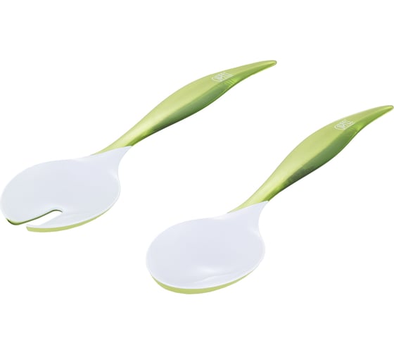 Изображение товара Набор для салата GIPFEL LUMINO из салатной ложки и салатной вилки 30 см, пластик, зеленый 9484