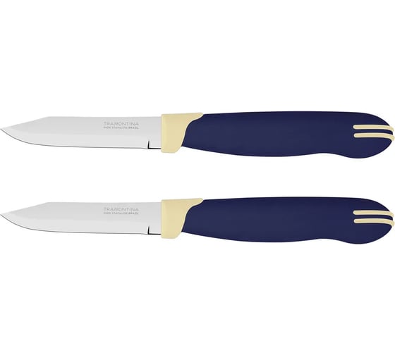 Изображение товара Нож TRAMONTINA Multicolor для очистки овощей, 7.5 см, синий, 2 шт. 23511/213D-TR