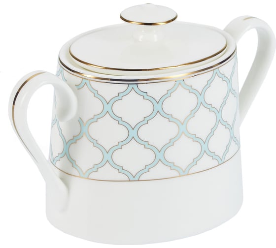 Изображение товара Сахарница GIPFEL AURORA 390 мл, костяной фарфор, белый с голубым 42865