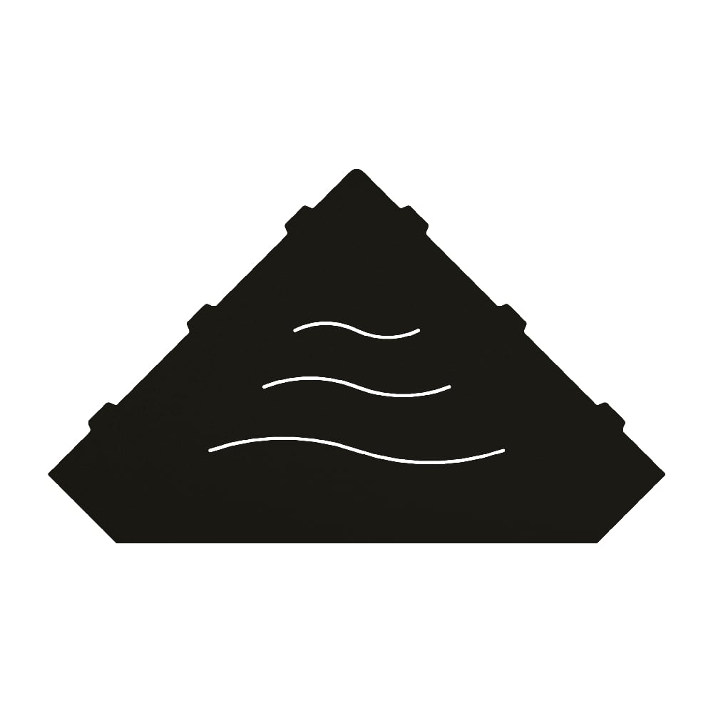 Изображение товара Полка RGW MT-03B черная волна из нержавеющей стали