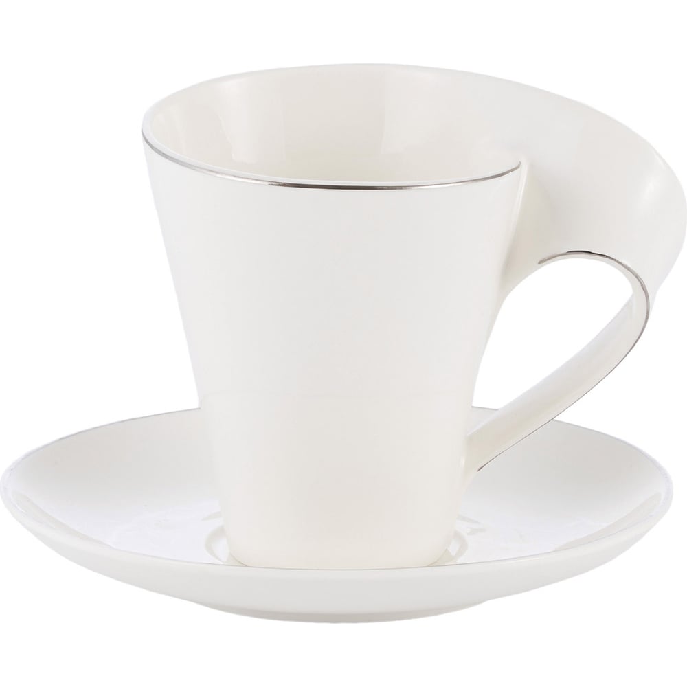 Изображение товара Чайная пара GIPFEL ASTORIA: чашка 320 мл и блюдце 17 см, белый, фарфор 51889