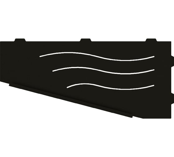 Изображение товара Полка RGW MT-11B/черная волна, металл 1,5 мм (левая) 49279911-04L