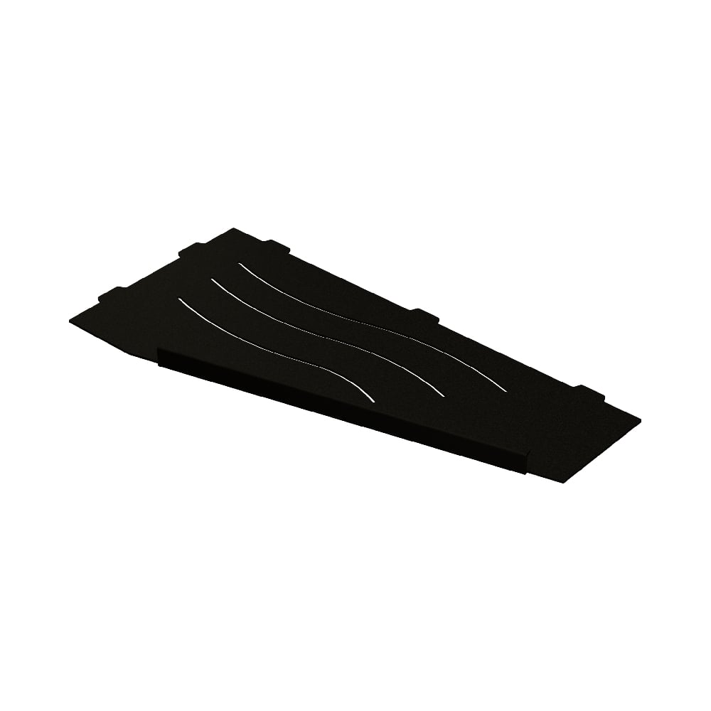 Изображение товара Полка RGW MT-11B черная волна из нержавеющей стали настенная асимметричная