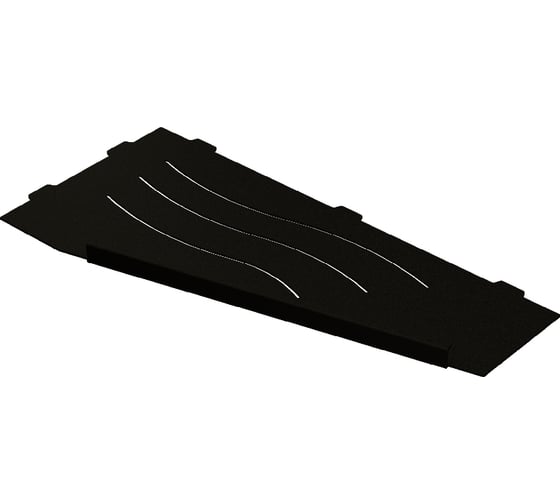 Изображение товара Полка RGW MT-11B/черная волна, металл 1,5 мм (правая) 49279911-04R