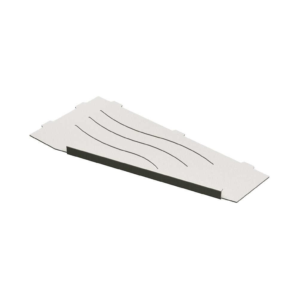 Изображение товара Полка RGW MT-11W белая настенная из нержавеющей стали, асимметричная