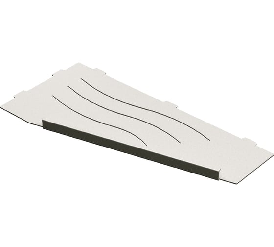 Изображение товара Полка RGW MT-11W/белая волна, металл 1,5 мм (правая) 49279911-01R