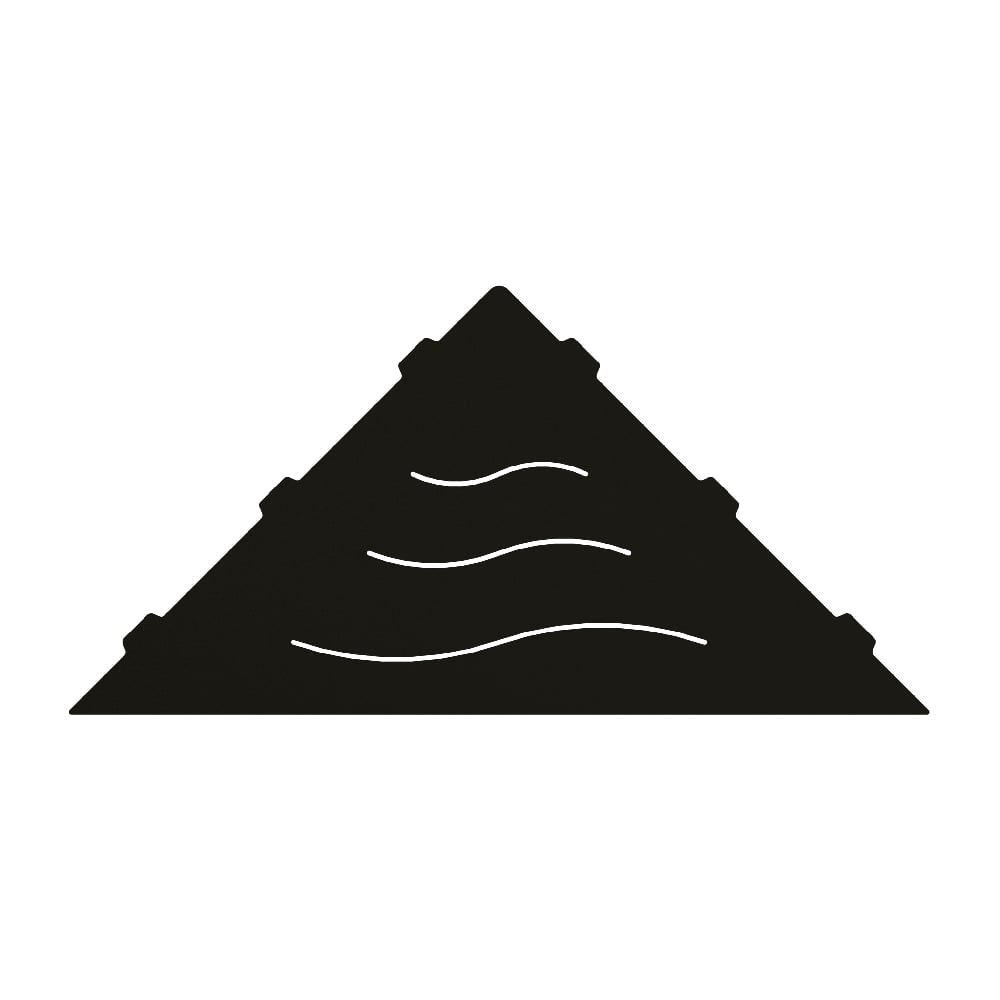 Изображение товара Полка RGW MT-12B/черная волна из нержавеющей стали для угловой установки