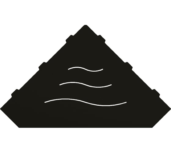 Изображение товара Полка RGW MT-13B/черная волна, металл 1,5 мм 49279913-04