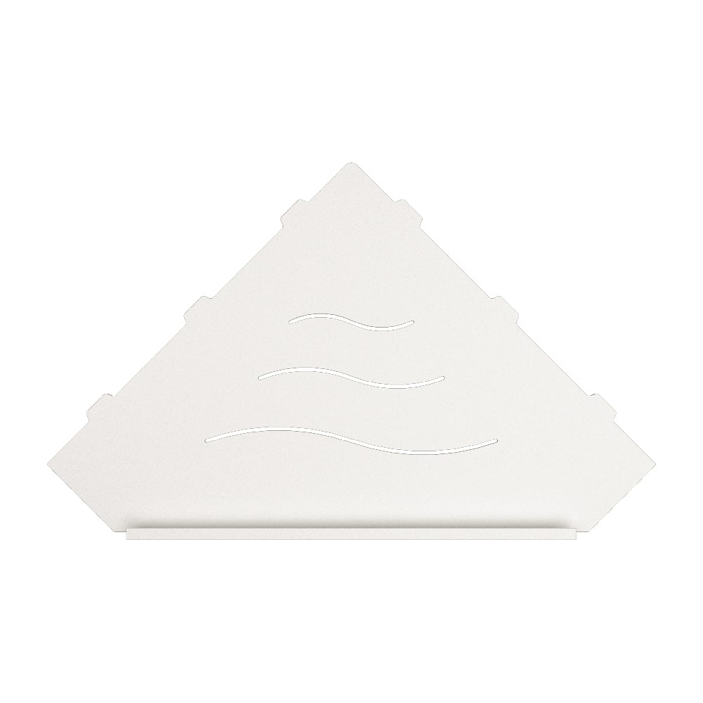 Изображение товара Полка RGW MT-13W белая волна из нержавеющей стали угловая современная