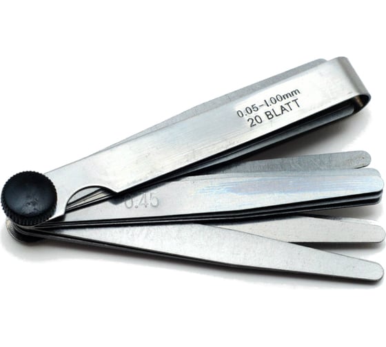 Изображение товара Веерный щуп СЕРВИС КЛЮЧ 0,05-1,0мм 20 листов в блистере 70614