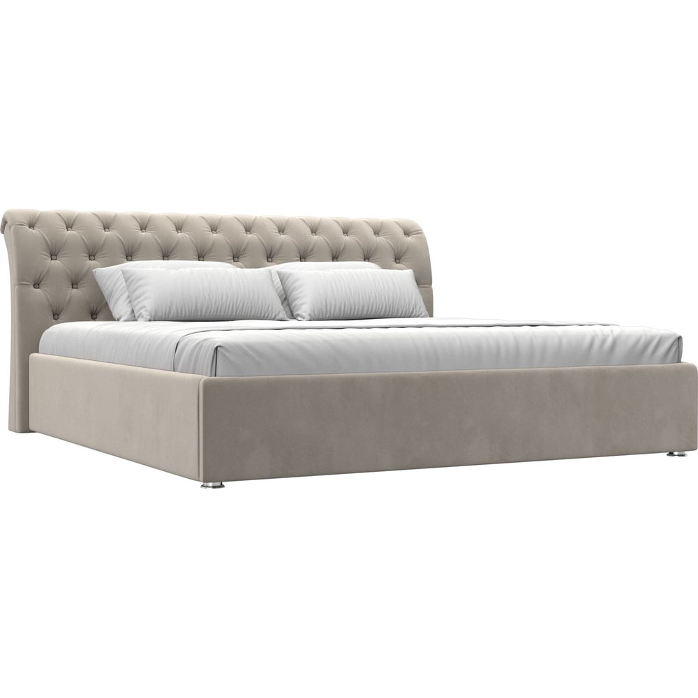 Изображение товара Интерьерная кровать Лига диванов Сицилия 200 микровельвет бежевый 120895