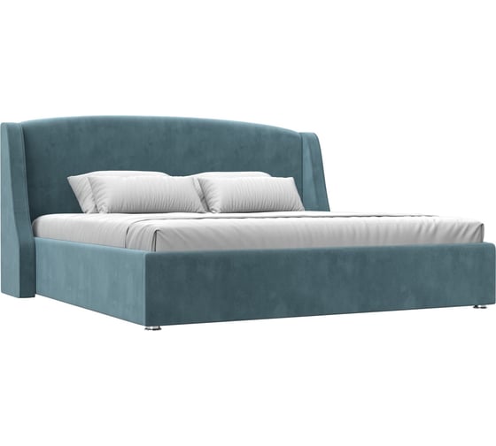 Изображение товара Интерьерная кровать Лига диванов Лотос 200 велюр бирюзовый 120799
