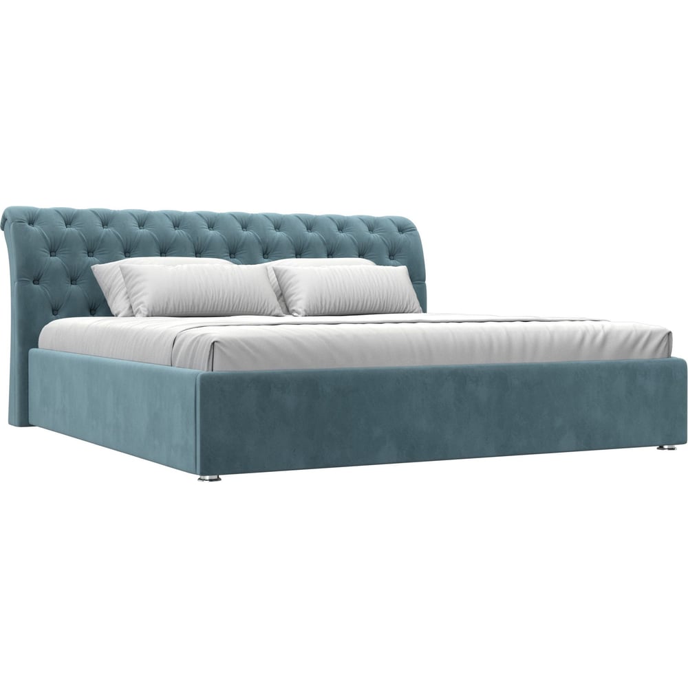 Изображение товара Интерьерная кровать Лига диванов Сицилия 200 велюр бирюзовый
