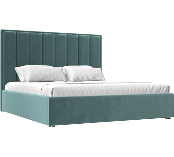 Изображение товара Интерьерная кровать Лига диванов Афродита 180 велюр бирюзовый 120577