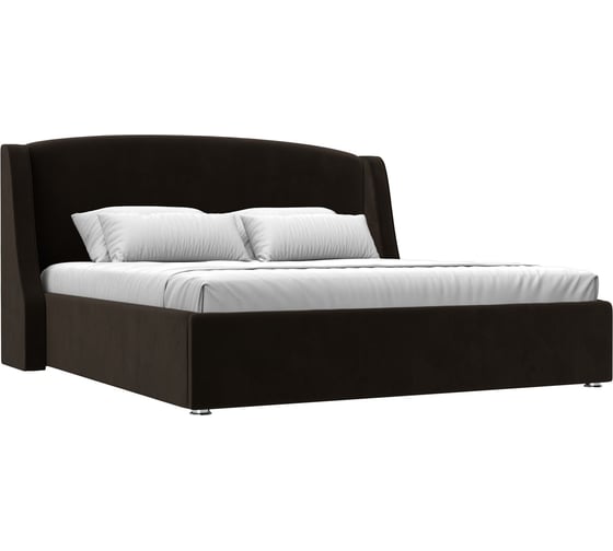 Изображение товара Интерьерная кровать Лига диванов Лотос 180 микровельвет коричневый 120766