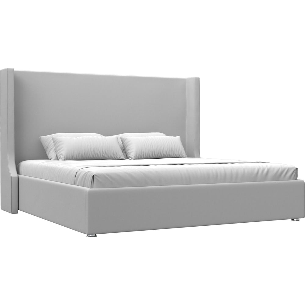 Изображение товара Интерьерная кровать Лига диванов Ларго 200 экокожа белый современная с ящиком