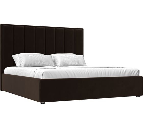 Изображение товара Интерьерная кровать Лига диванов Афродита 200 микровельвет коричневый 120615