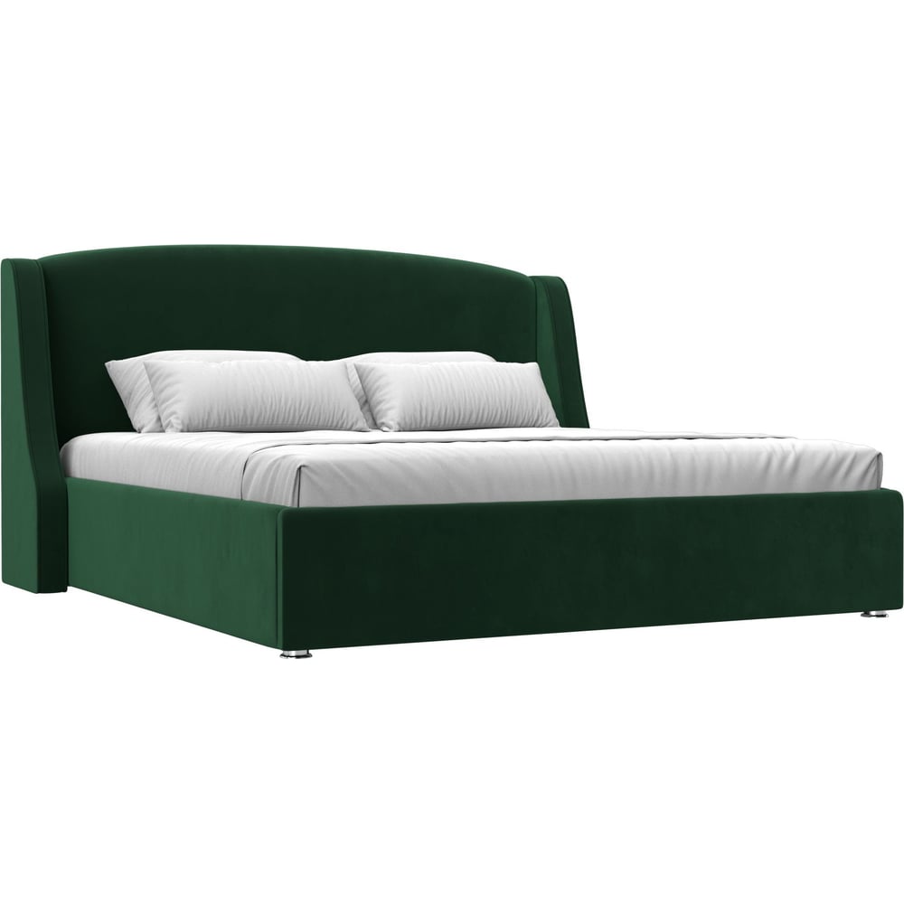 Изображение товара Интерьерная кровать Лига диванов Лотос 180 велюр зеленый