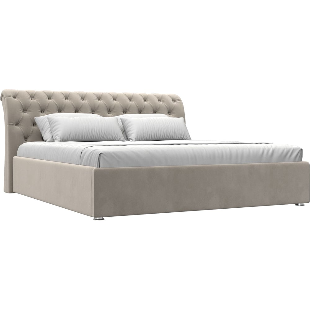 Изображение товара Интерьерная кровать Лига диванов Сицилия 180х200 микровельвет бежевый