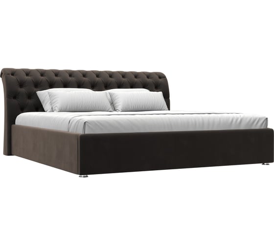 Изображение товара Интерьерная кровать Лига диванов Сицилия 200 велюр коричневый 120905