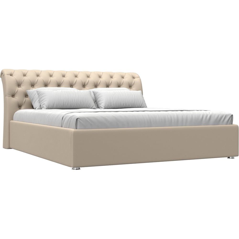 Изображение товара Интерьерная кровать Лига диванов Сицилия 180 экокожа бежевый стильная современная