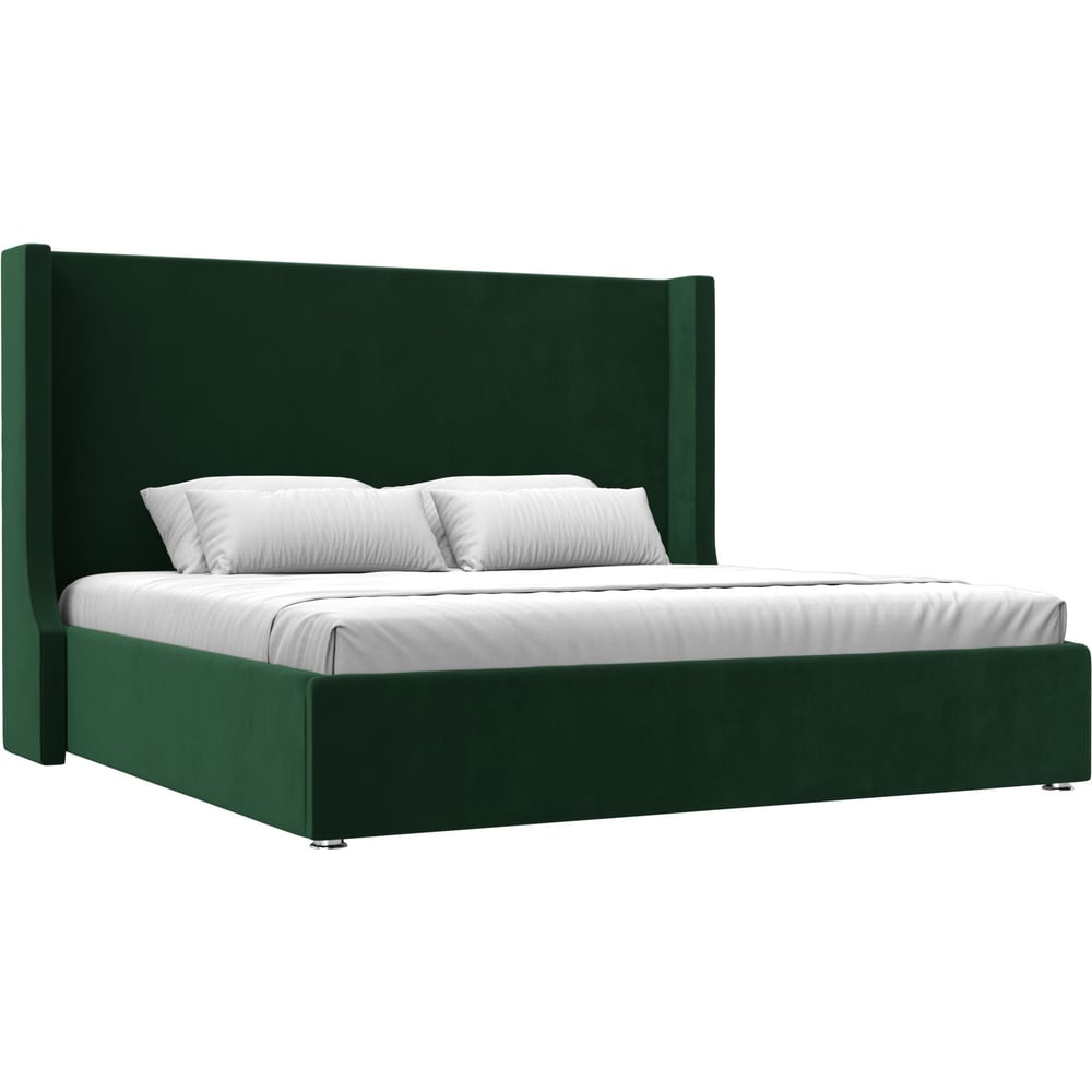 Изображение товара Интерьерная кровать Лига диванов Ларго 200 велюр зеленый 200x200 без матраса