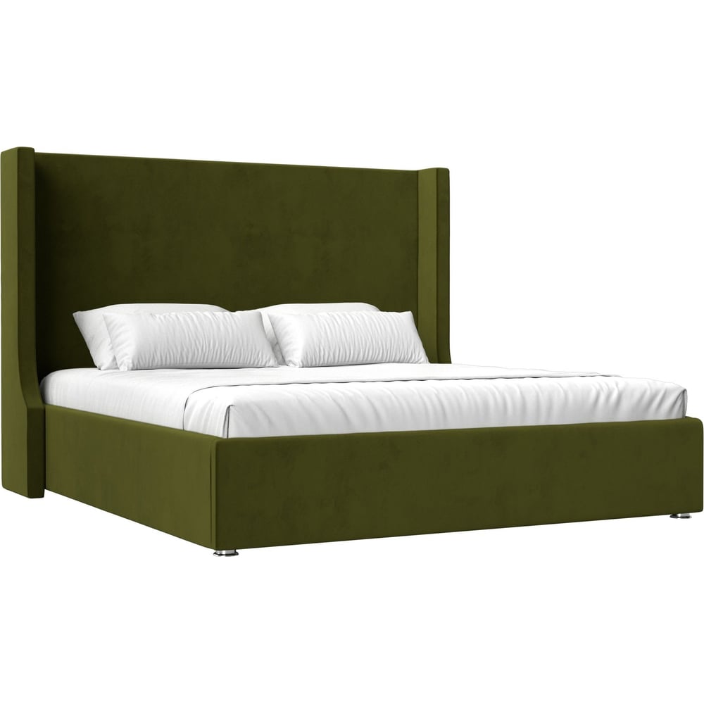 Изображение товара Интерьерная кровать Лига диванов Ларго 180x200 см зеленый микровельвет