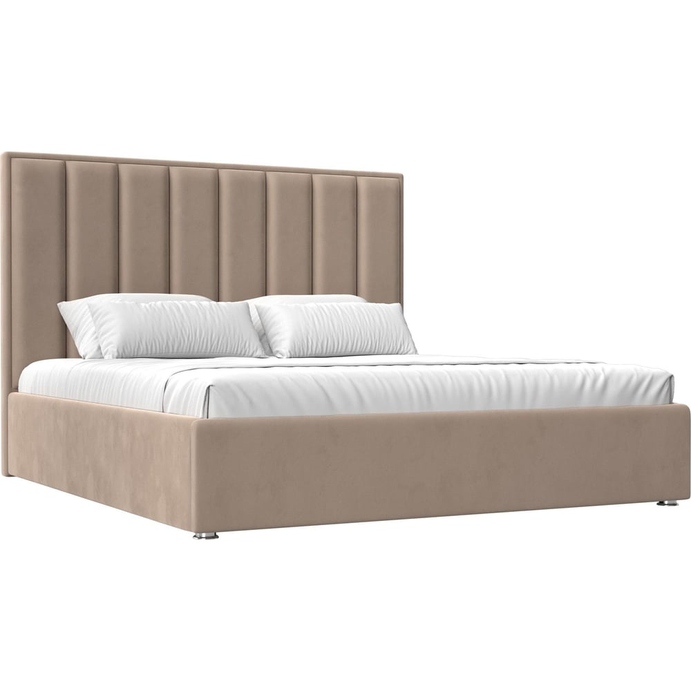 Изображение товара Интерьерная кровать Лига диванов Афродита 200 велюр бежевый 215x213 см