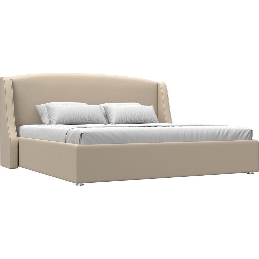 Изображение товара Интерьерная кровать Лига диванов Лотос 200 из экокожи бежевый двухспальная