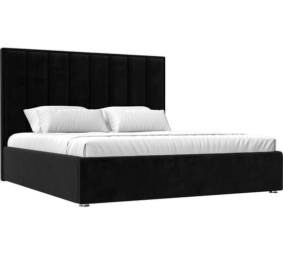 Изображение товара Интерьерная кровать Лига диванов Афродита 200 велюр черный 120609