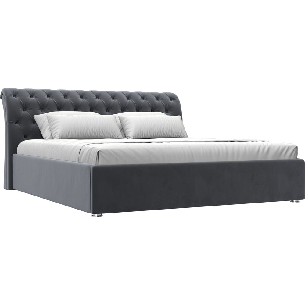 Изображение товара Интерьерная кровать Лига диванов Сицилия 180 серый велюр