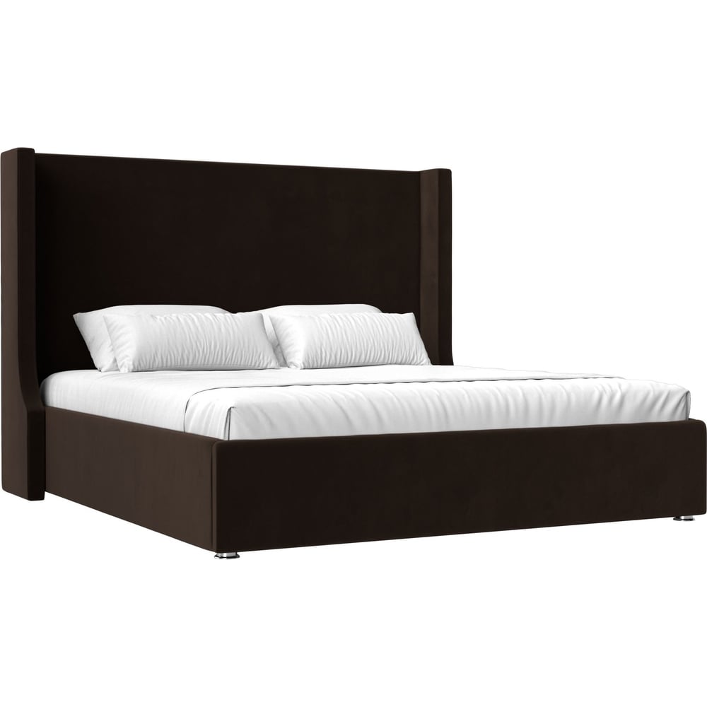 Изображение товара Интерьерная кровать Лига диванов Ларго 180 микровельвет коричневый