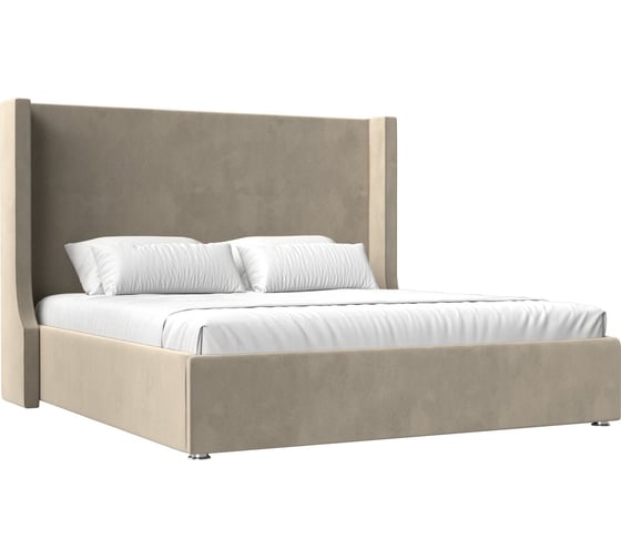 Изображение товара Интерьерная кровать Лига диванов Ларго 180 микровельвет бежевый 120730