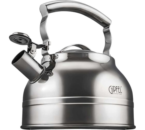 Изображение товара Чайник для кипячения воды Gipfel 2,2л со свистком, с индукционным капсульным дном. Материал: нерж. сталь 18/10. Толщина: 0,5мм 1128
