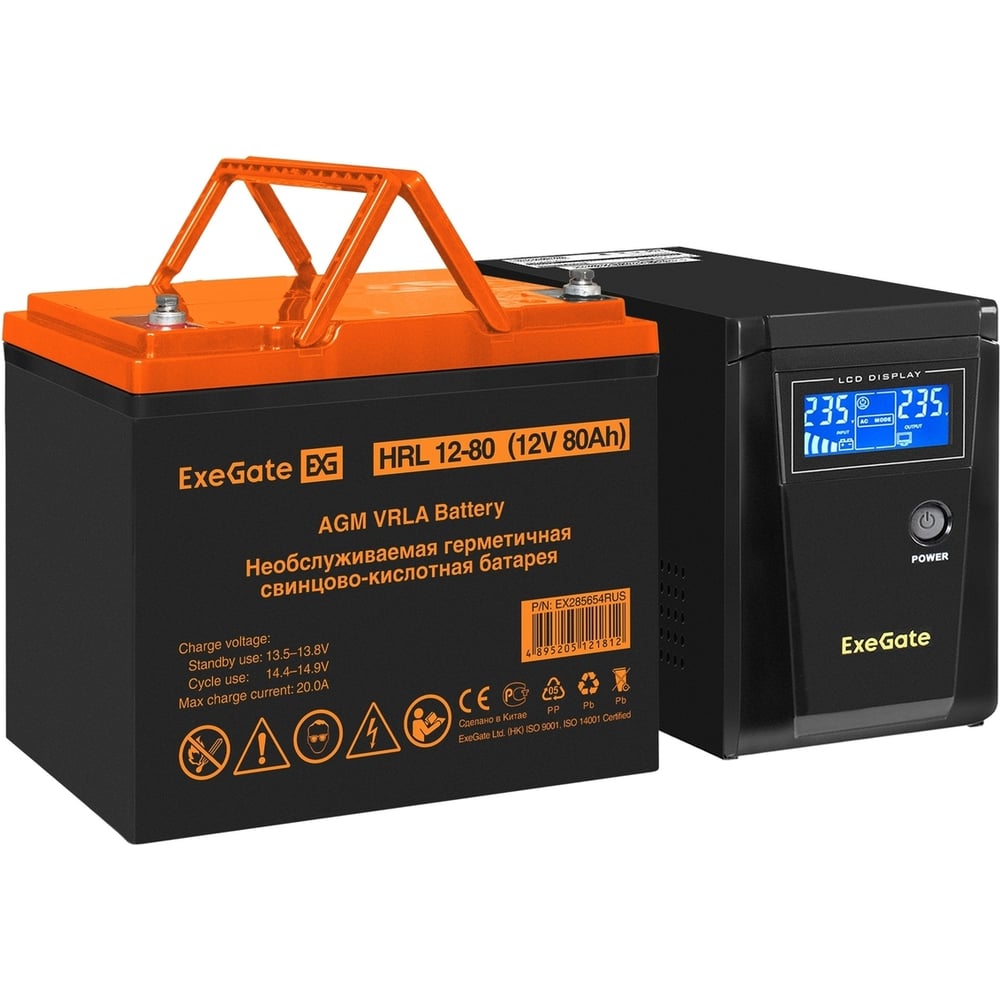 Изображение товара Комплект ИБП ExeGate EX295986RUS+батарея80AчEX285654RUS1шт. инвертор, синус, для котлаSineTowerSZ-600.LCD.AVR.1SH600VA360W, чистая синусоида, LCDдисплей, AVR, 1*Schuko, линейно-интера 296779 Изображение товара Комплект ИБП ExeGate EX295986RUS+батарея80AчEX285654RUS1шт. инвертор, синус, для котлаSineTowerSZ-600.LCD.AVR.1SH600VA360W, чистая синусоида, LCDдисплей, AVR, 1*Schuko, линейно-интера 296779