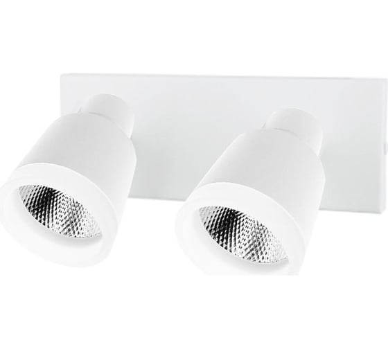 Изображение товара Светильник светодиодный поворотный Elvan 1202/2-5W-4000K-Wh белый спот NLS-1202/2x5W-NH-WH