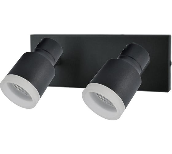 Изображение товара Светильник светодиодный поворотный Elvan 1202/2-5W-4000K-Bk черный спот NLS-1202/2x5W-NH-BK