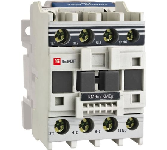 Изображение товара Контактор EKF КМЭп, малогабаритный, 25А, 24В, DC, 1NO, PROxima, SQ ctr-s-25-24-p